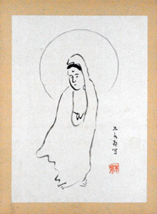 Nakamura Fusetsu / 自筆画　観音像