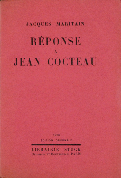 「[仏]コクトーへ　Réponse a Jean Cocteau　」ジャック・マリタン　Jacques Maritain