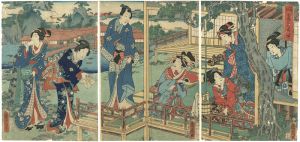 Kunichika / Seven Hot Springs of Hakone / Tonosawa [箱根七湯之内 塔之澤]