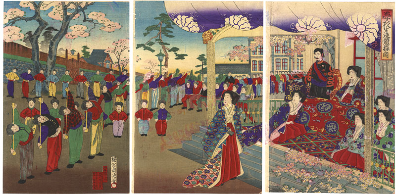 Chikanobu “Illustration of Gymnastics Students”