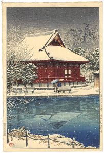 Snow at Shinobazu Benten Shrine