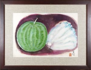 Hagiwara Hideo / 自筆画 ”果菜”