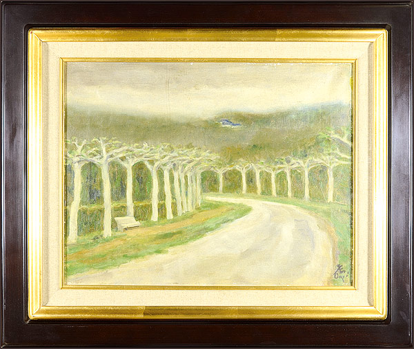 Onchi Koshiro “Painting : An Avenue (Scenery in China)”