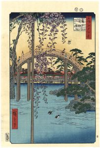 100 Famous Views of Edo / Wisteria at Kameido Tenjin Shrine 【Reproduction】