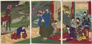 Chikanobu / Saigo Takamori : Separate from the Family [西郷隆盛愛妾別惜図]