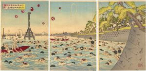 於御浜御殿徳川大樹御船手西瓜合戦上覧之図
