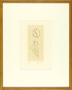 Hamada Chimei / 小さな版画集より　時計