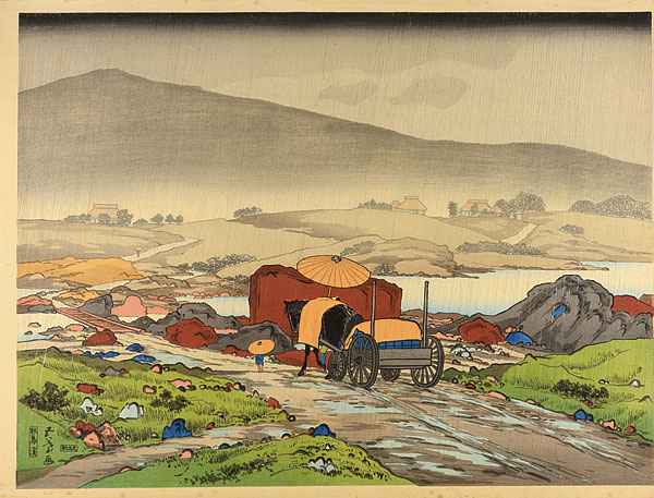 Hashiguchi Goyo “Rain at Yabakei Valley, Kyushu”