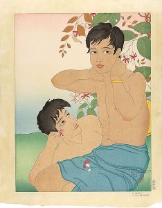 Paul Jacoulet / The Awakening, Saipan, Marianas