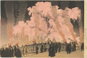 吉川観方「円山の夜桜」