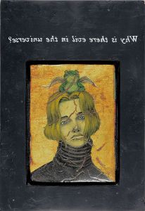 山本雅子「自筆画 Why is there evil in the universe？」