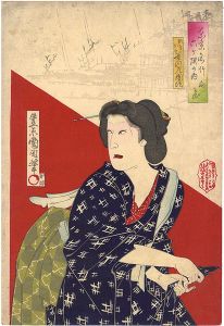 国周「東京名所六ヶ撰　向嶋」