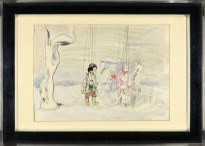 自筆画稿　雪んこ