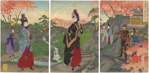 Chikanobu / 遊園紅葉之図 [遊園紅葉之図]