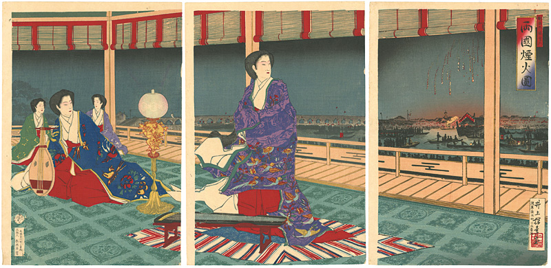 Yasuji,Tankei “Fireworks at Ryogoku”