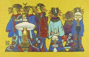 Kawakami Sumio / Courtesan and Lamp