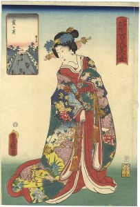 江戸名所百人美女　霞ヶ関