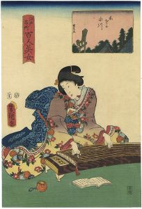江戸名所百人美女　赤坂の氷川