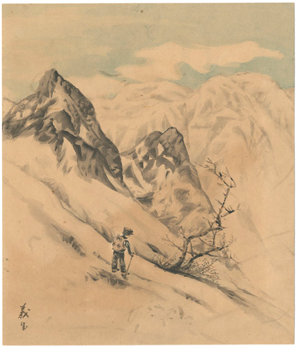 Nakanishi Yoshio “Drawing (Snowy Mountain)”