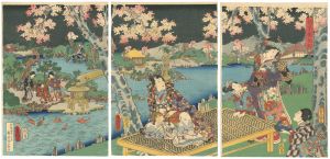 豊国三代「花宴紫面影」