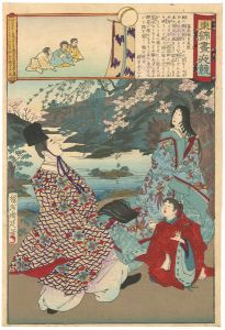 周延「東錦昼夜競　藤原朝臣成通」
