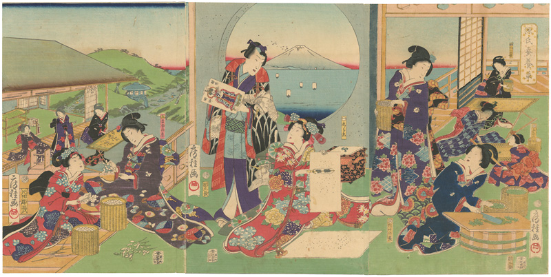 Fusatane “Picture of Cocoon, Silkworm Eggs Production with Genji”