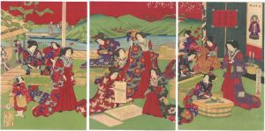 房種「皇后宮様蚕製糸場御遊覧之図」