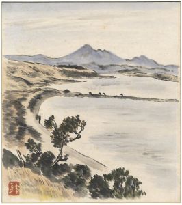 自筆色紙　小河原沼図