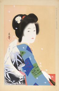 新浮世絵美人合　4月　さく良