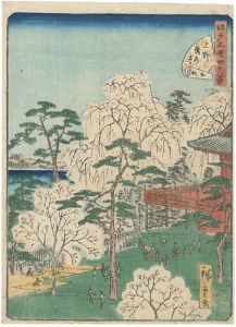 Hiroshige II / Forty-eight Famous Views of Edo / no.10 Kiyomizu Hall at Ueno [江戸名所四十八景　十　上野清水堂　]