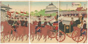経茂「二重橋御出門之図」