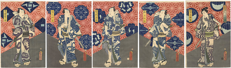 Toyokuni III “Kabuki Prints : set of 5”