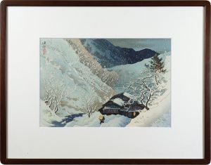 Ito Shinsui / 10 Sights of Shinano / Evening Snow of Komoro