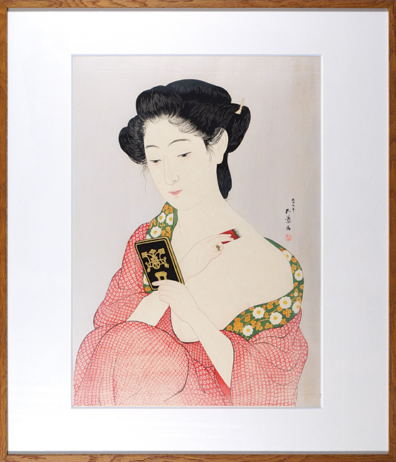 Hashiguchi Goyo “Woman Applying Makeup 【Reproduction】”