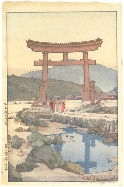 Yoshida Hiroshi “Benten Island, Nezugaseki, in Yamagata ”