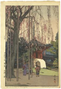 吉田博「櫻八題　川越之櫻」