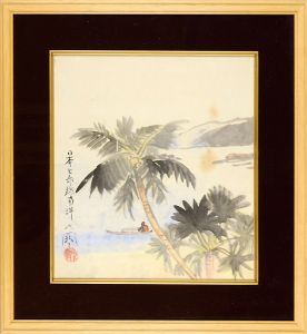 Maruyama Banka / 自筆色紙　日本生命線南洋
