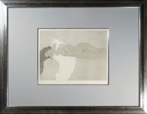 横になる裸婦'84（白衣）