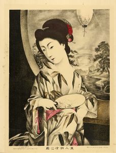 Shimizu Ichiro / Cooling Off in the Summer [美人納涼之図]
