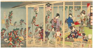 周延「江戸砂子年中行事　七夕之図」