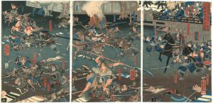 Yoshikazu / 文治元年九月十七日六條掘河夜討之図 [文治元年九月十七日六條掘河夜討之図]