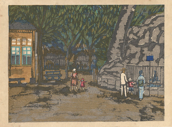 Onchi Koshiro “Recollections of Tokyo / Ueno Zoo”