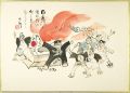 肉筆漫画開国六十年史図絵　焼打事件