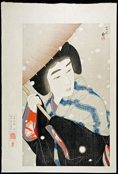 鳥居言人「牡丹雪」
