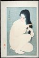 裸婦髪梳き