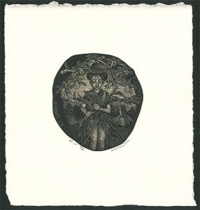 Wakuta Toshiyuki / Ex Libris / Orchid & Girl