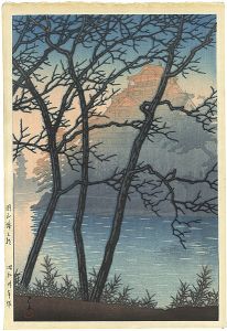 川瀬巴水「岡山城之朝」