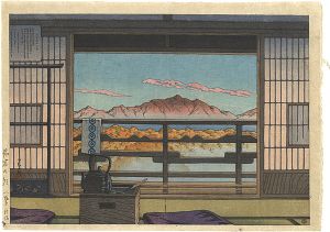 Kawase Hasui / Morning at the Hot-spring Resort in Arayu, Shiobara