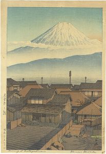 Kawase Hasui / Morning at Moto-yoshiwara 
