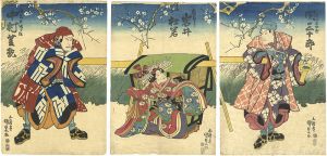国貞初代「初芝居愛敬曽我」